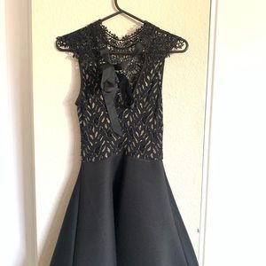Black semi-formal dress.